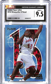 1996 Fleer USA Shaquille O'Neal #16 By The Numbers CGC 9.5
