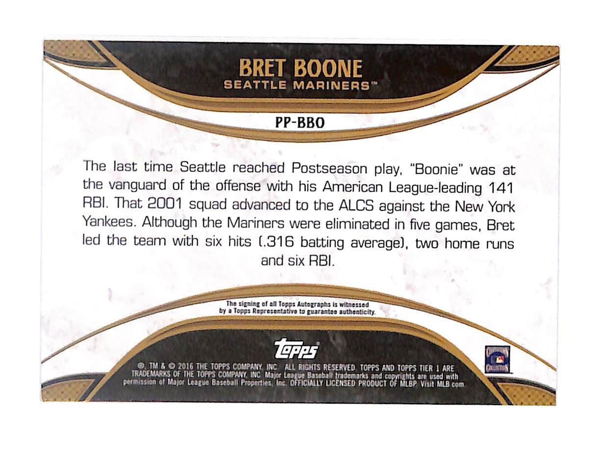 2016 Bret Boone Topps Tier One Prime Performers Autographs - PP-BBO #262/299