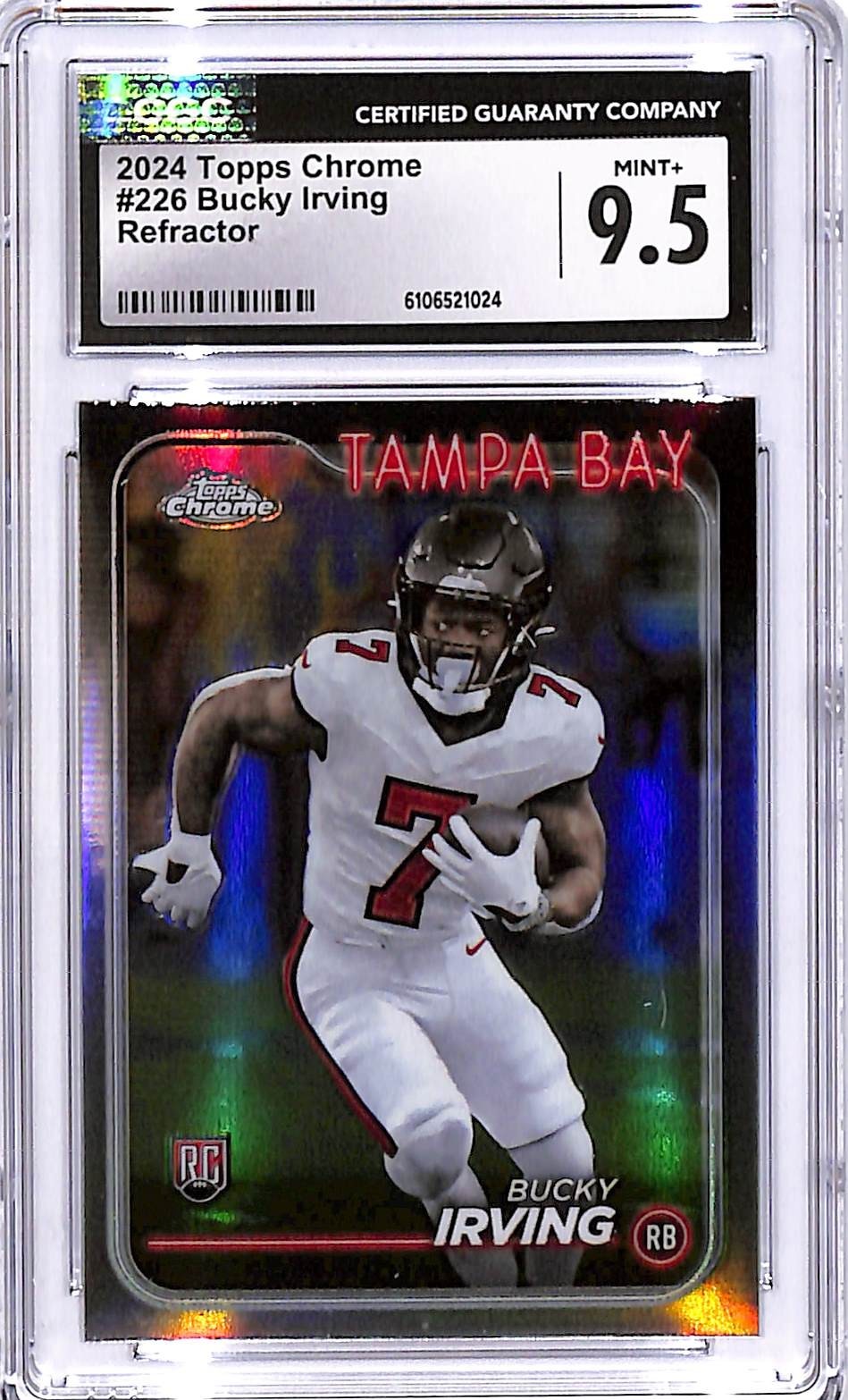 2024 Topps Chrome Bucky Irving Rookie RC Refractor CGC 9.5 Buccaneers