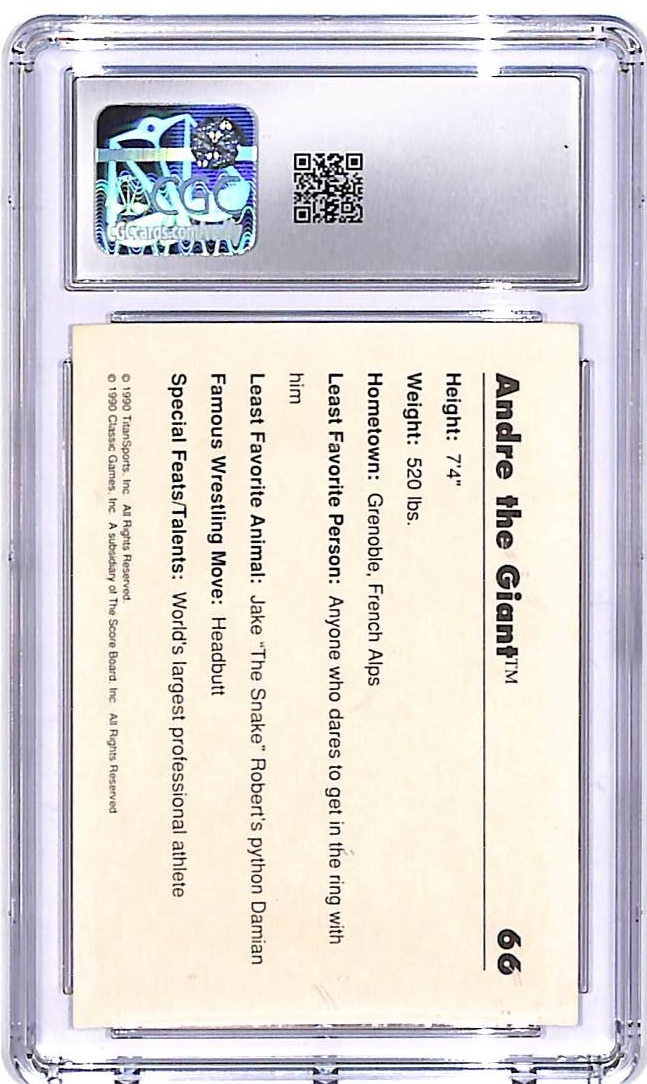 1990 Classic WWF Andre The Giant #66 CGC 9