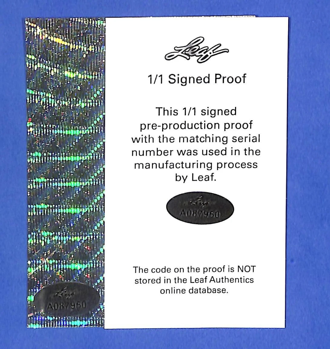 2024 Leaf Metal Jalen Milroe Signed Pre-Production Proof #1/1 Leaf COA A087950