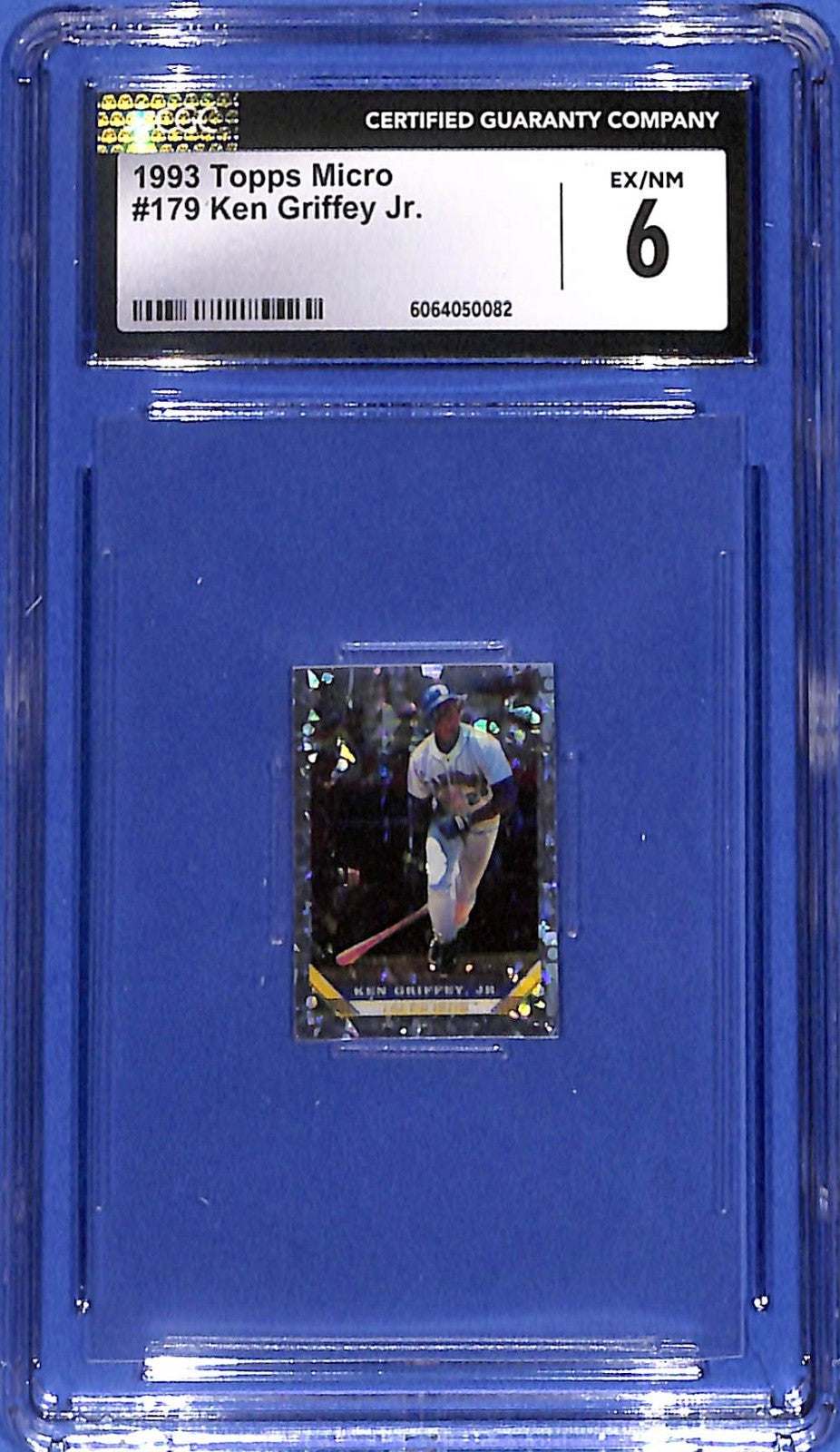 1993 Topps Ken Griffey Jr #179 Micro Prism Foil CGC 6 EX/NM Hall of Fame Mariner
