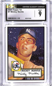 2007 Topps 52 Mickey Mantle #7 CGC 9 Yankees