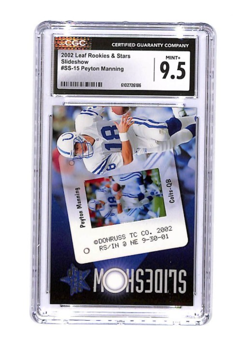 2002 Leaf Rookies & Stars PEYTON MANNING  Slideshow SS15 CGC 9.5 HOF Colts