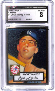 2006 Mickey Mantle Topps '52 - #TCRC7 Chrome Rookie Cards #1608/1952 CGC 8