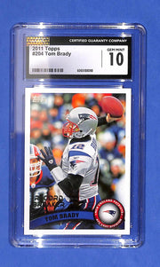 2011 Topps - Checklist Tom Brady #204 CGC 10 Gem Mint Brady Breaks Record