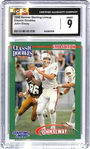 1998 Kenner Starting Lineup Classic Doubles John Elway Card CGC 9
