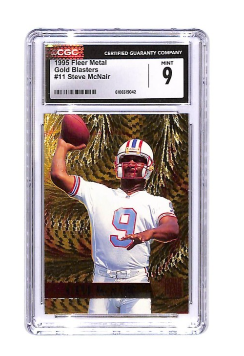 1995 Fleer Metal - Gold Blaster Steve McNair #11 (RC) CGC 9 Houston Oilers
