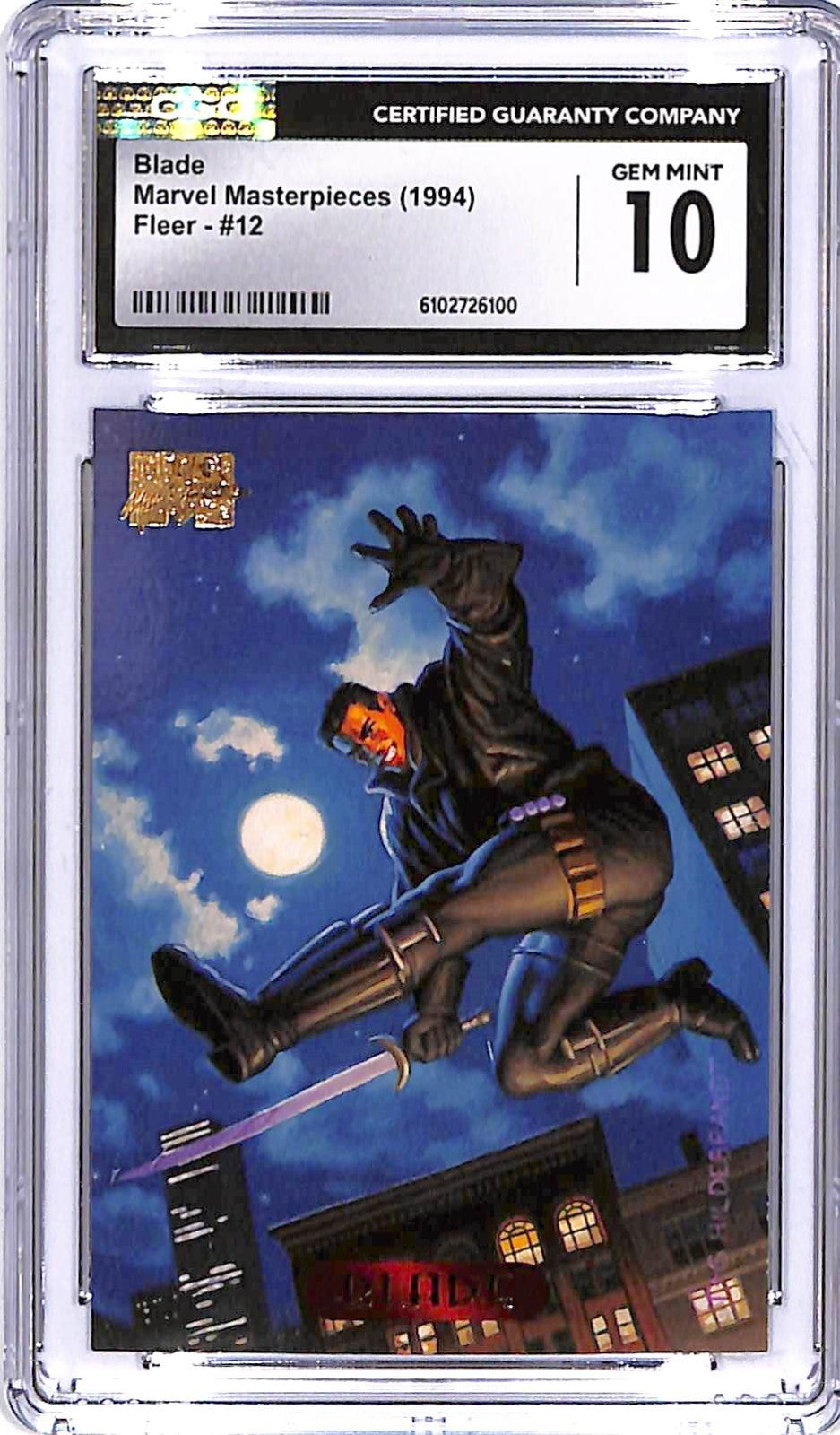 1994 Fleer Marvel Masterpieces Blade #12 CGC 10