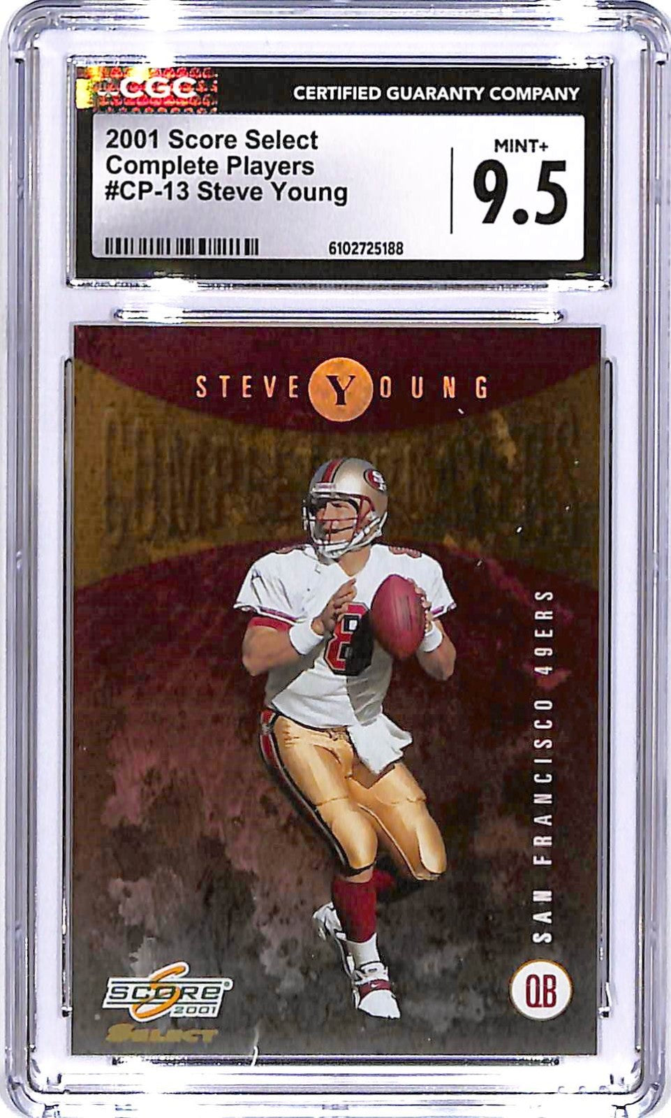 2001 Score Select Steve Young Complete Players /550 #13 CGC 9.5 49ers