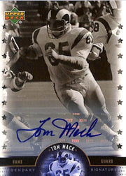 2005 Upper Deck Legends Tom Mack Auto Autograph Rams