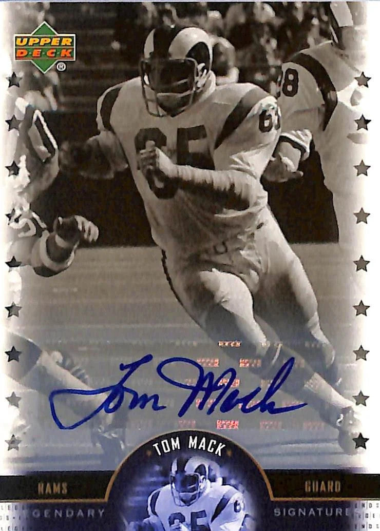 2005 Upper Deck Legends Tom Mack Auto Autograph Rams