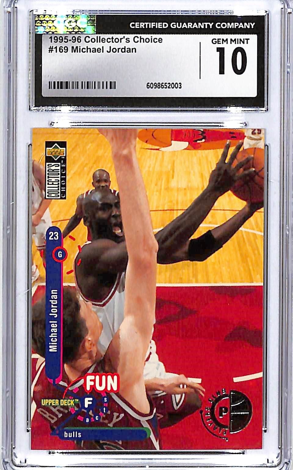 1995-96 Collectors Choice Michael Jordan #169 CGC 10 Bulls