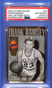 1995 Action Packed Basketball Hall of Fame Frank Ramsey #25G Gold PSA/DNA Cert 8