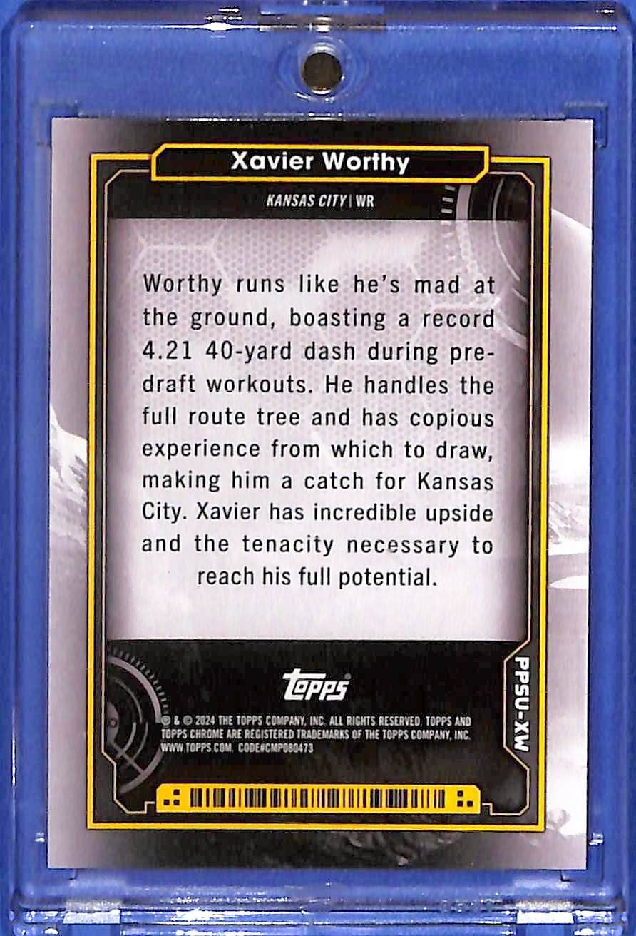 2024 Topps Cosmic Chrome - Planetary Pursuit Xavier Worthy #PPSU-XW Sun (RC) KC