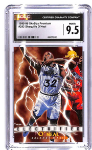 1995-96 SkyBox Premium Shaquille O'Neal #293 Electrified CGC 9.5 Magic