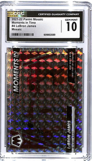 2021-22 Mosaic LeBron James Moments In Time Mosaic #4 CGC 10 Heat