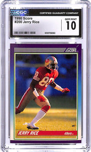 1990 Score Jerry Rice #200 CGC 10 49ers