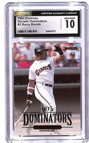 1993 Donruss Barry Bonds Decade Dominators #2 CGC 10 Giants