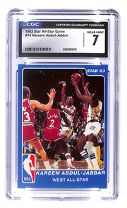 1983 Star NBA All-Star Game - Kareem Abdul-Jabbar #14 CGC 7 West All-Star HOF