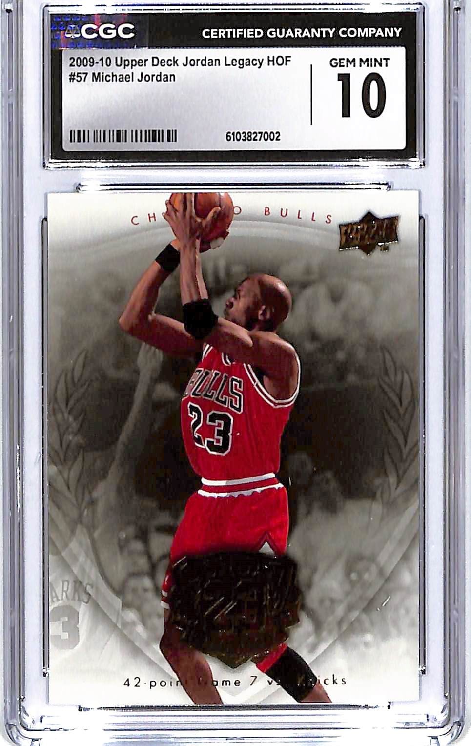 2009-10 Upper Deck Jordan Legacy HOF Michael Jordan #57 CGC 10 Bulls