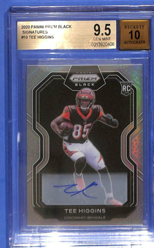 2020 Chronicles Tee Higgins Prizm Black Auto Autograph Rookie RC Silver BGS 9.5
