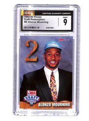 1992-93 Hoops Draft Redemption #B Alonzo Mourning HOF CGC Mint 9