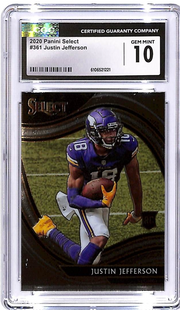2020 Select Justin Jefferson Rookie RC Field Level #361 CGC 10 Vikings