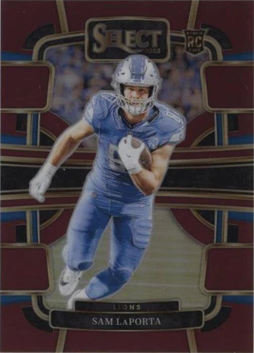2023 Panini Select - Concourse Sam LaPorta #35 Maroon Prizm /149 (RC) PSA 10