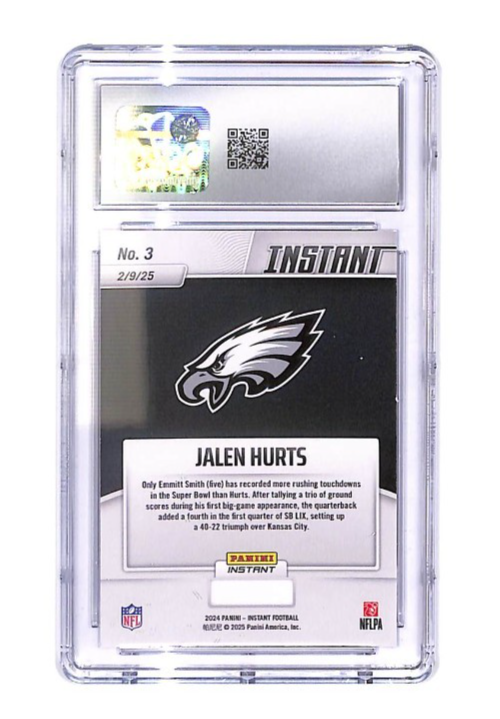 2024 Panini Instant S.P. LIX Champions Philadelphia Eagles Jalen Hurts #3 CGC 10