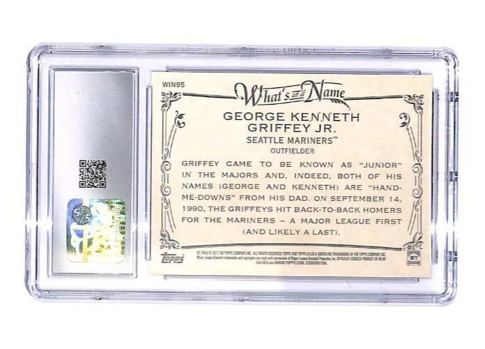 2012 Topps Allen & Ginter's - What's in a Name? Ken Griffey Jr #WIN95 CGC 10