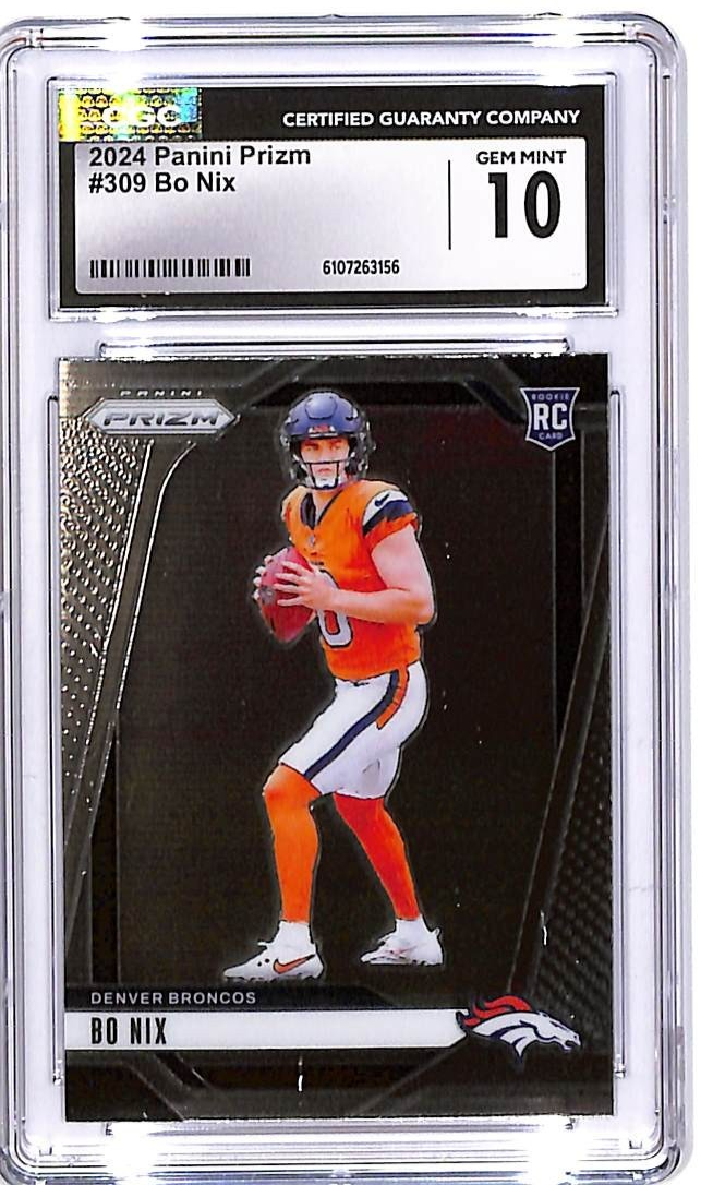 2024 Prizm Bo Nix Rookie RC #309 CGC 10 Broncos