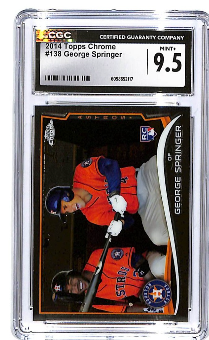 2014 Topps Chrome George Springer Rookie RC #138 CGC 9.5 Astros
