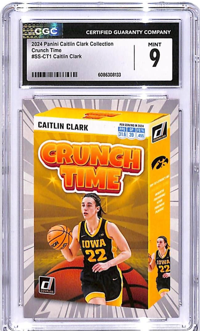 2024 Panini Caitlin Clark Collection Crunch Time CT1 Rookie RC CGC 9