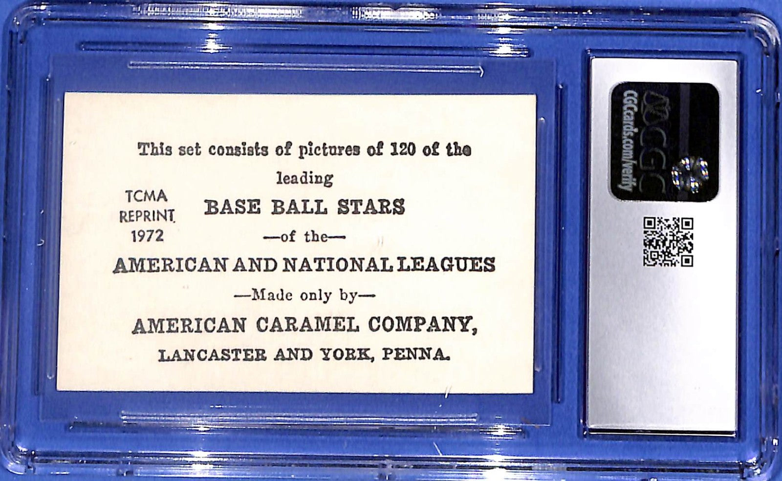 1972 TCMA 1922 American Caramel E121 Reprints Babe Ruth CGC 5 HOF N.Y. Yankees