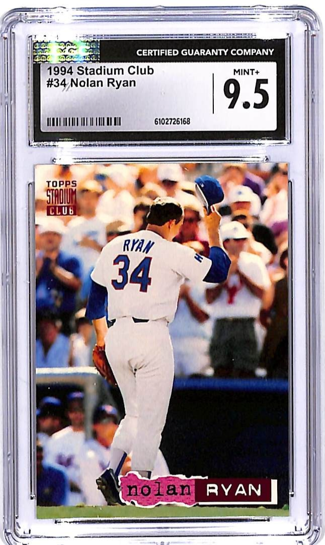 1994 Stadium Club Nolan Ryan #34 CGC 9.5 Rangers