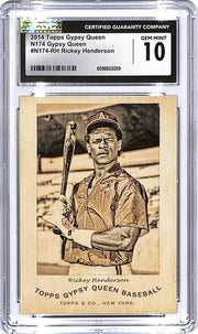 2014 Topps Gypsy Queen Rickey Henderson n174 #N174-RH CGC 10 Athletics