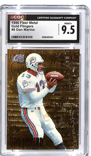 1996 Fleer Metal Dan Marino Gold Fingers #8 CGC 9.5 Dolphins