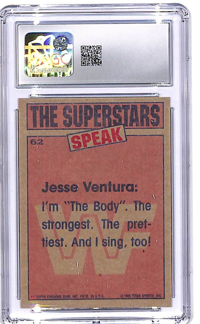 1985 Topps WWF Jesse Ventura #62 CGC 9