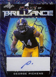 MINT #/4 RC AUTO 2023 Leaf Eclectic George Pickens Flash of Brilliance STEELERS