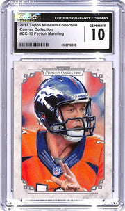 2013 Topps Museum Collection Peyton Manning Canvas Collection #15 CGC 10 Broncos