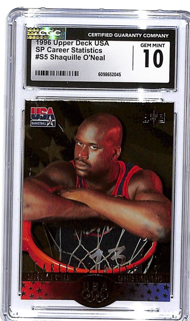 1996 Upper Deck USA Shauille O'Neal SP Career Statistics #S5 CGC 10