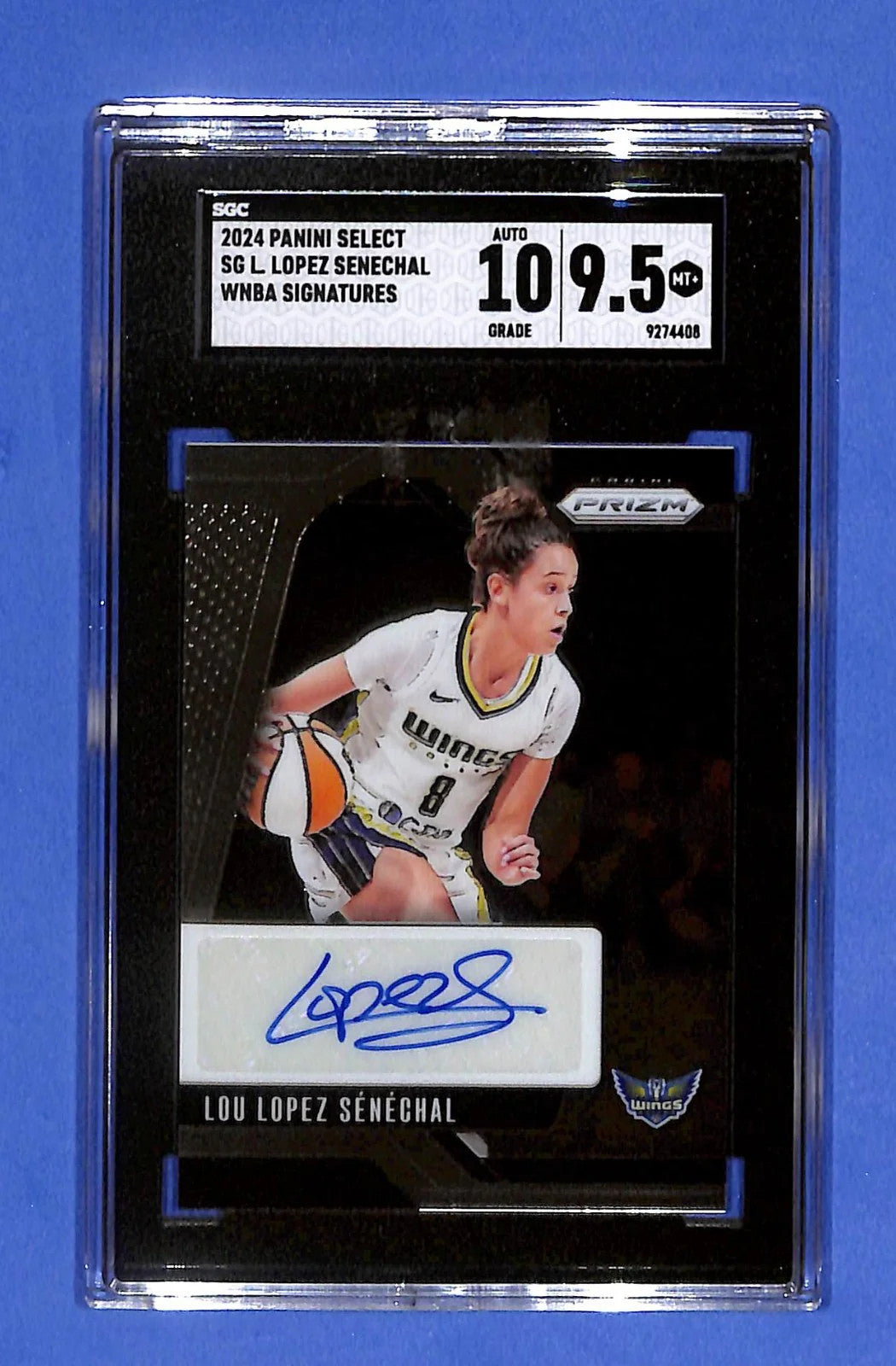2024 Panini Select SG L. Lopez Senechal WNBA Signatures SGC 9.5/10 Auto Wings