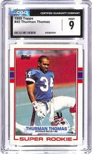 1989 Topps - Thurman Thomas #45 (RC) CGC 9
