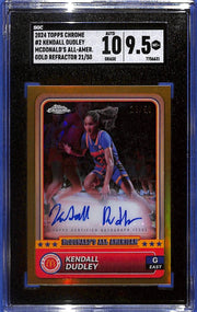 2024 Topps Chrome Mcdonald's A.A. Kendall Dudley #2 Gold Refractor #/50 SGC 9.5