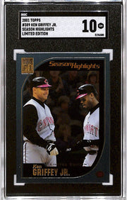 2001 Topps Ken Griffey Jr Season Highlights Limited Edition #389 SGC 10 Reds