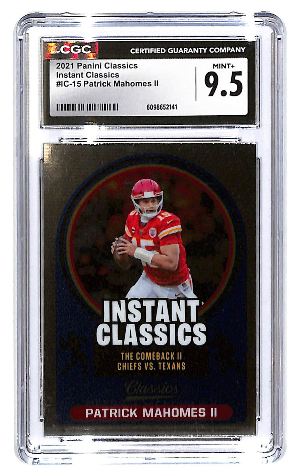 2021 Patrick Mahomes II Panini Classics Instant Classics  #IC-15 CGC Mint 9.5