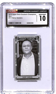 2015 Upper Deck Goodwin Champions Barry Sanders Mini CGC 10 #111 Lions