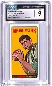 2012 Topps Joe Namath Rookie Reprints CGC 9 #122 Jets