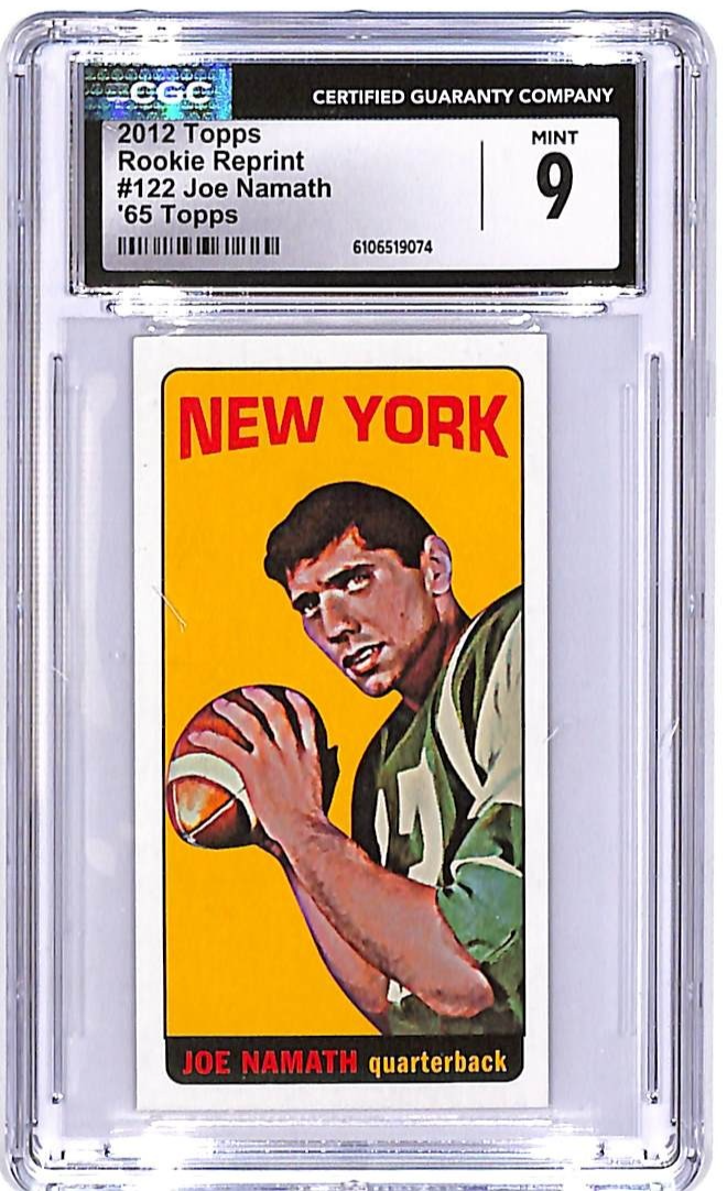 2012 Topps Joe Namath Rookie Reprints CGC 9 #122 Jets